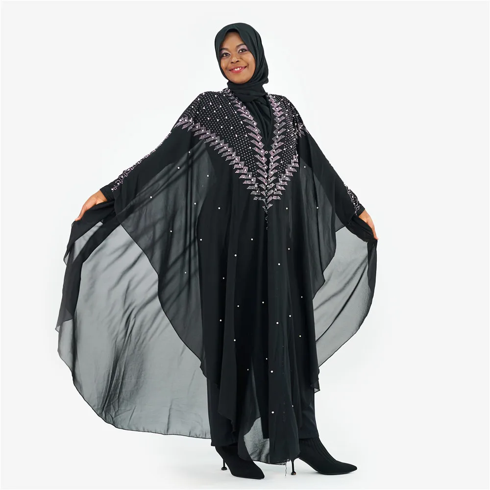 Richkeda Store Muslim Kaftan Abaya Dress Kimono Women Dubai Open