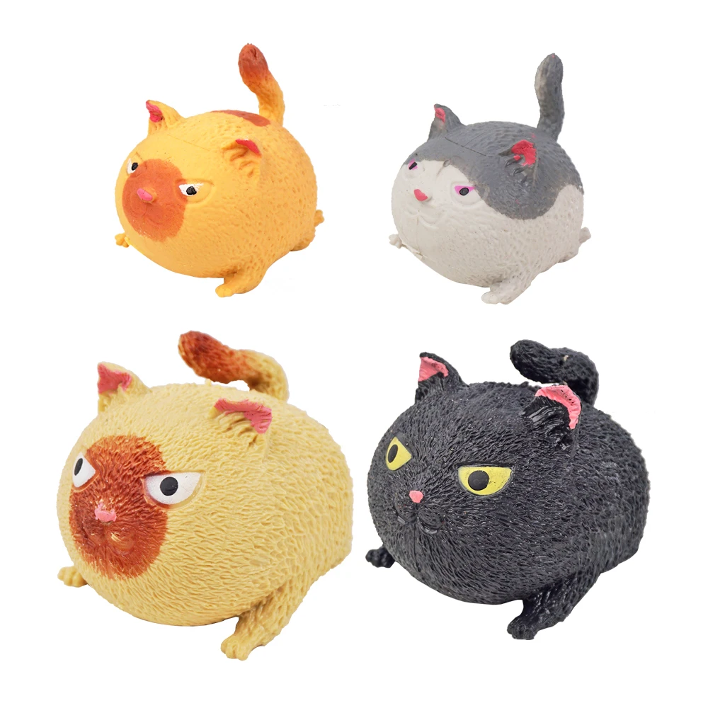 Cute Squishy Angry Cat Stress Relief Toys Soft Squeeze Fidget Toy - Buy ...