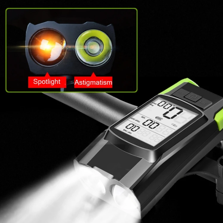 3 в 1 беспроводной со звуковым сигналом и передний свет ночной езды на велосипеде безопасный Велосипедный свет с велосипед велосипедный Спидометр с подсветкой