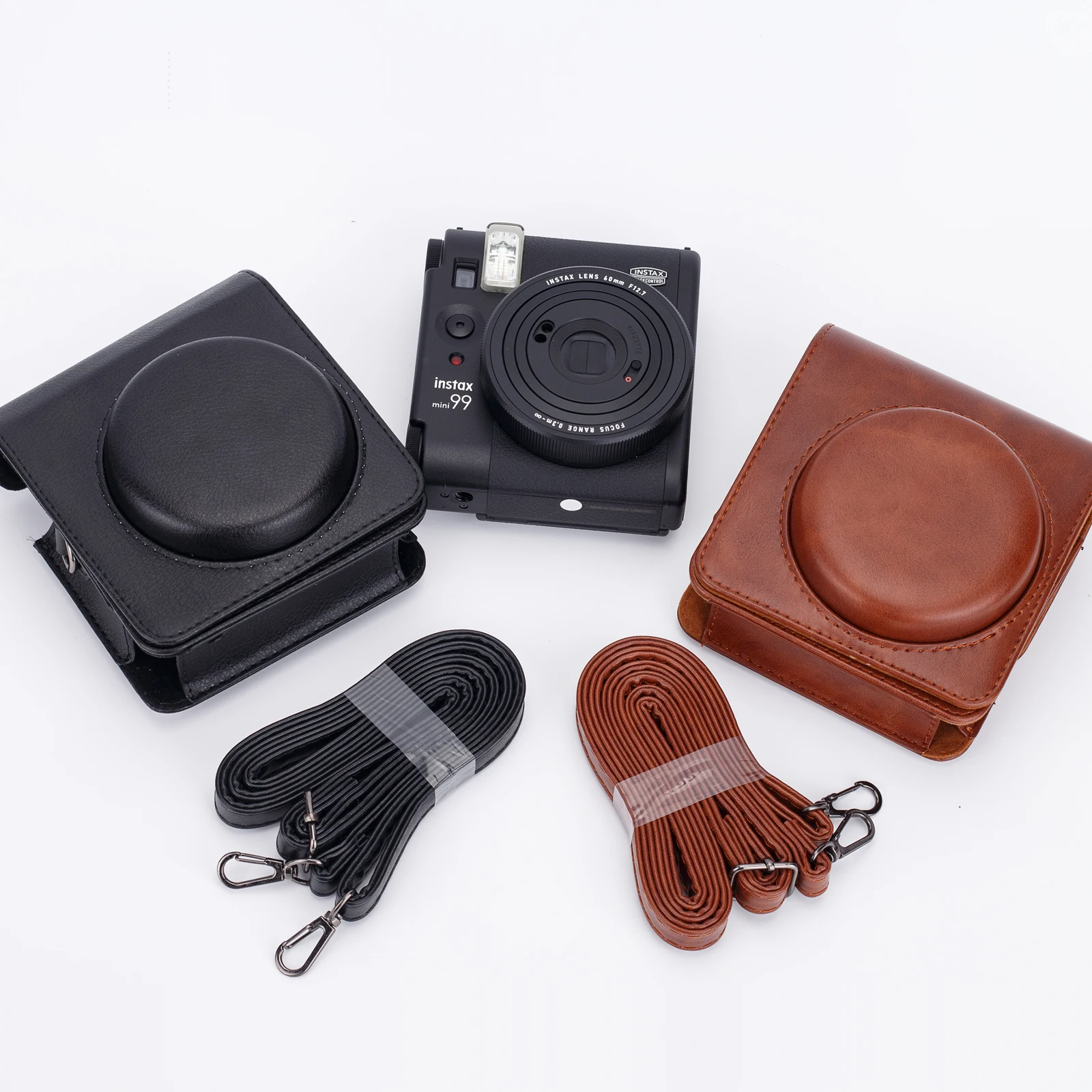 Instax Camera Case for Instant Mini 99 Camera Mini 99 PU Leather Bag with Adjustable Shoulder Strap