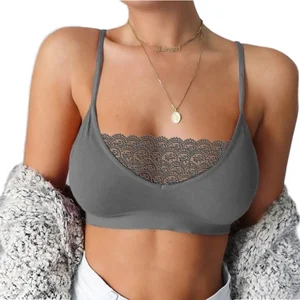Wholesale Cheap Plus Size Women's Bralette Lace 5XL Push up Big Boobs Bras with Adjustable Straps Solid Pattern for Big Breasts