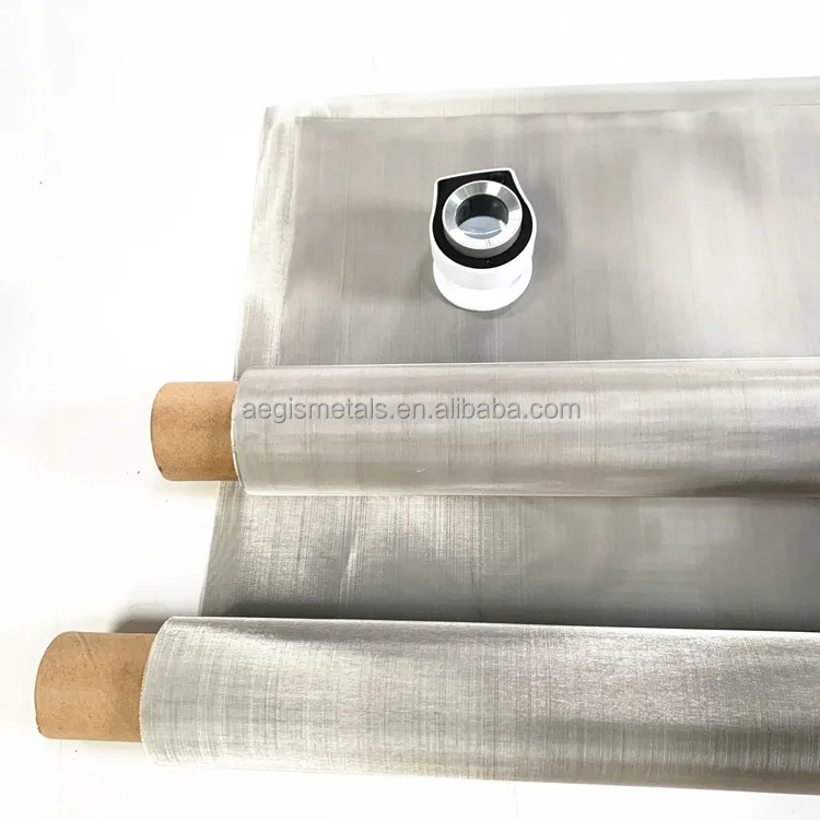 Ultra Fine Ni201 Ni200 Twill Weave Nickel Mesh Screen 400 350 300 250 200 Mesh Nickel Mesh Roll