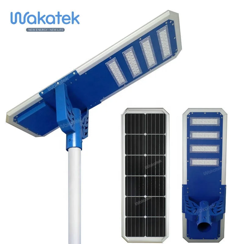 WAKATEK  60W All in One Solar Street Lights Guangdong Outdoor Energy Saving Waterproof Lights