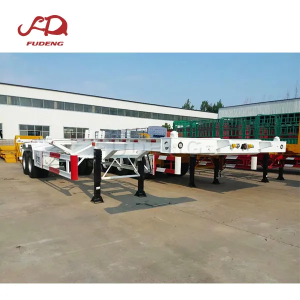 Fudeng Container Trailer 2 or 3 Axle Skeletal Semi Trailer 20ft 40ft Made of Steel Available for Sale in Malaysia