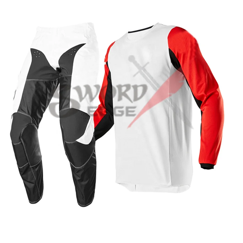 red and white dirt bike gear