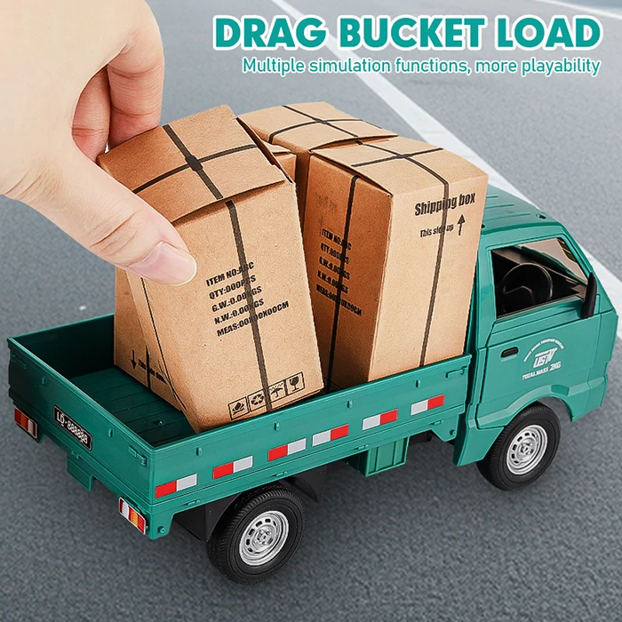 1/16 2.4ghz Diecast Model Removable Transport Container Vehicle Remote Control Car Simulation Mini Pickup Rc Truck Toy