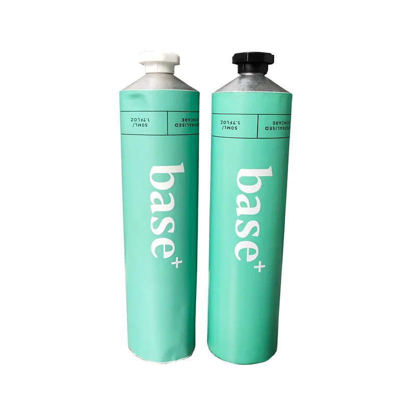 100% складные алюминиевые металлические трубки для лосьонов 50 г 60 мягкие пустые матовый