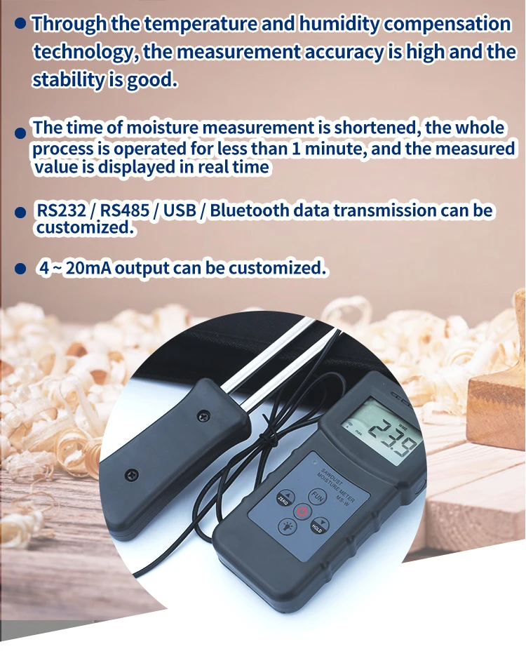Sawdust Moisture Meter Msw With High Accuracy Wooddust Wood Chips