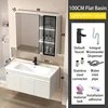 SKU-17-101 cm ceramic basin - white cabinet