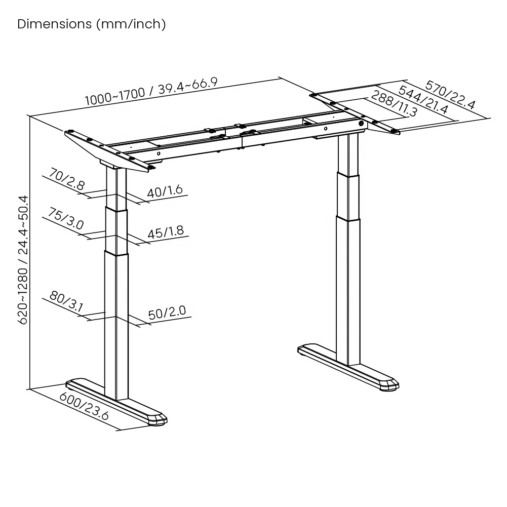 Office Ergo Table Computer Ergonomic up Down Memory Controller Height Adjustable Dual Motor Electric Sit Standing Desk Leg Frame
