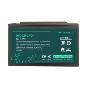 Lithium LiFePO4 12V 50AH 100AH 150AH 200AH LiFePO4 Battery Pack with Waterproof Case