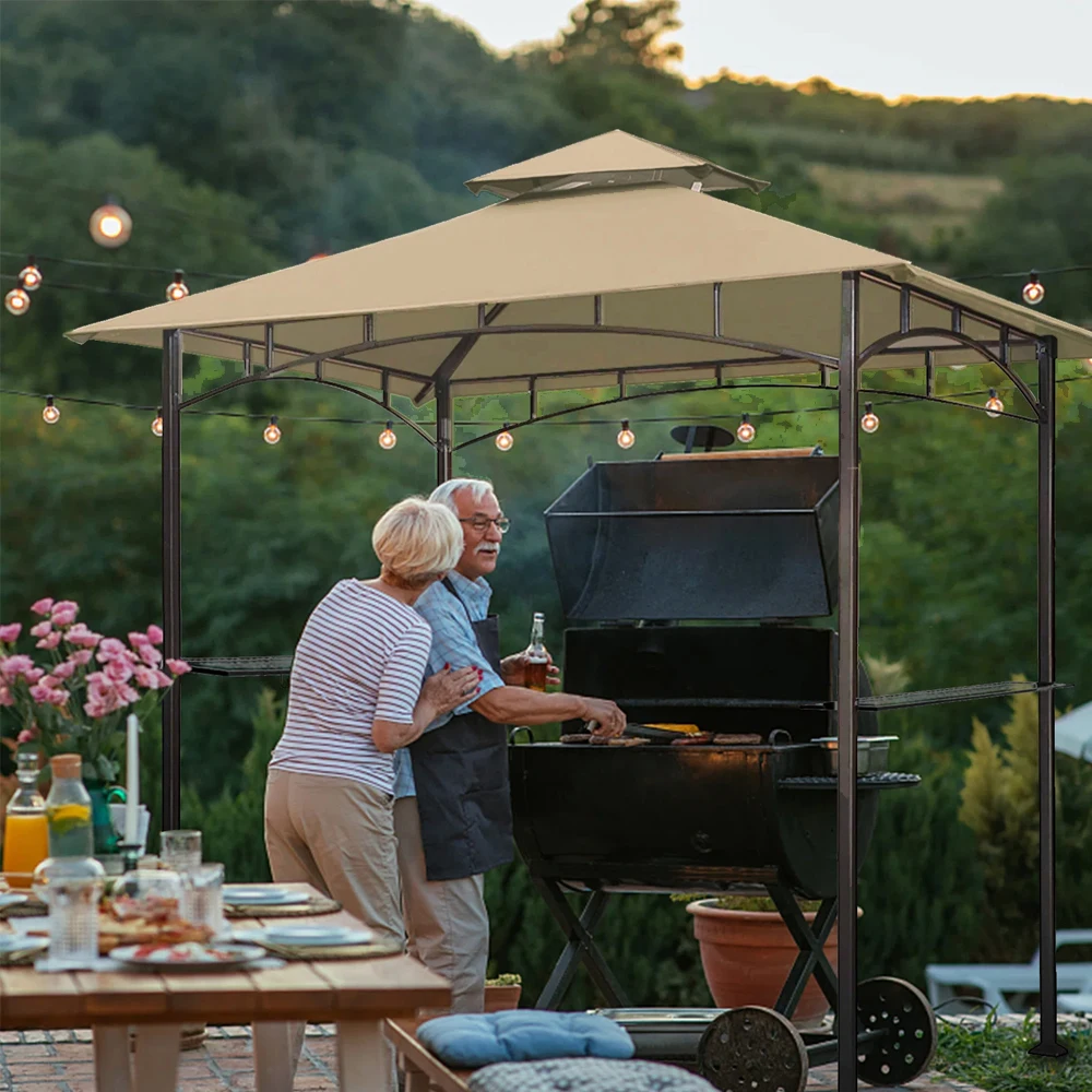 Small 5x8 Gazebo Grill Shelter Easily Assembled Patio Canopy Replacement  for Outdoor Barbecue in Stock