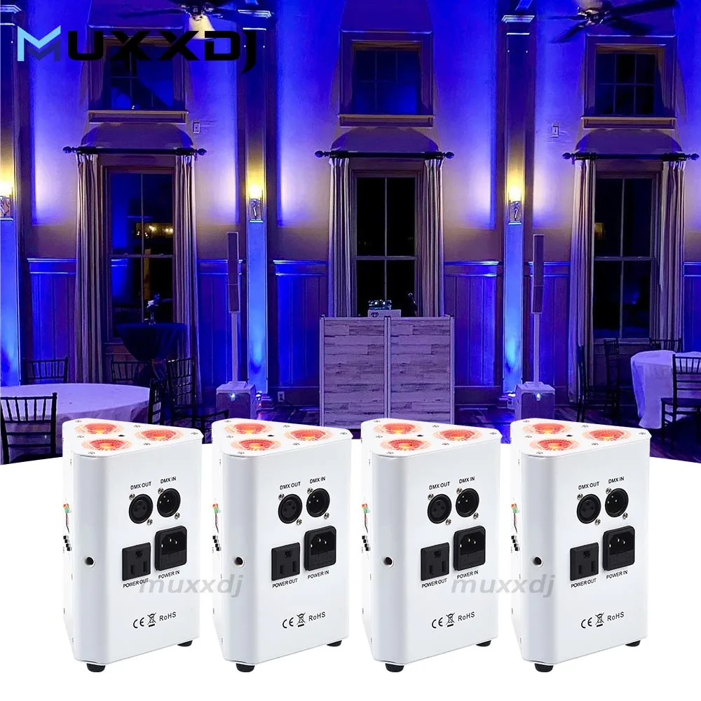 Barre Lumineuse LED Sans Fil 6*18W - DMX, RGBW, Batterie, Pour Mariage, DJ, Neuf