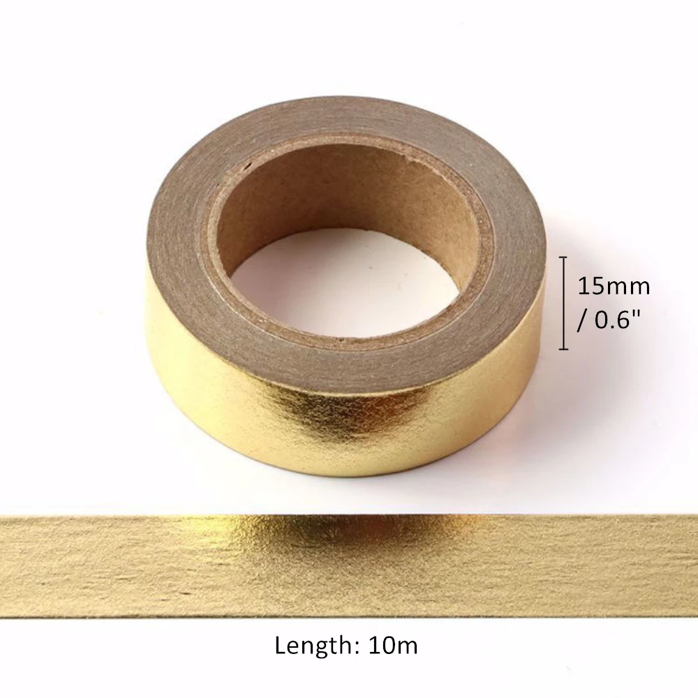 solid foil washi tape 15mm width