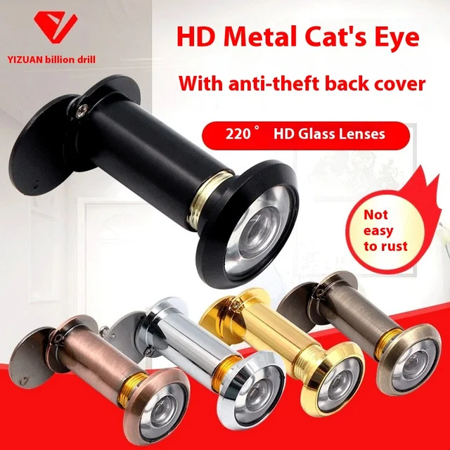 Wholesale High-Definition Anti-Theft Door Mirror Hardware Metal Cats Eye and Sheep's Eye Thickened Stainless Steel Design