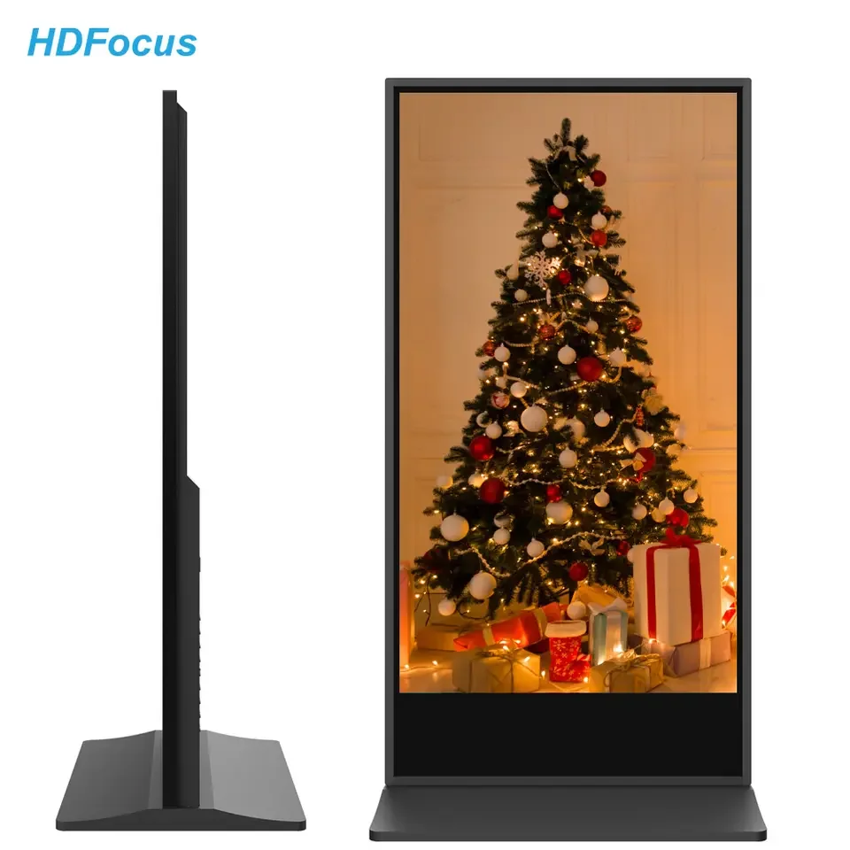 75 Inch Smart Kiosk Digital Signage Totem Floor Standing Touch Screen Kiosk Monitor 4K Indoor Advertising Player
