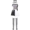Eye mask, collar, top, skirt, socks