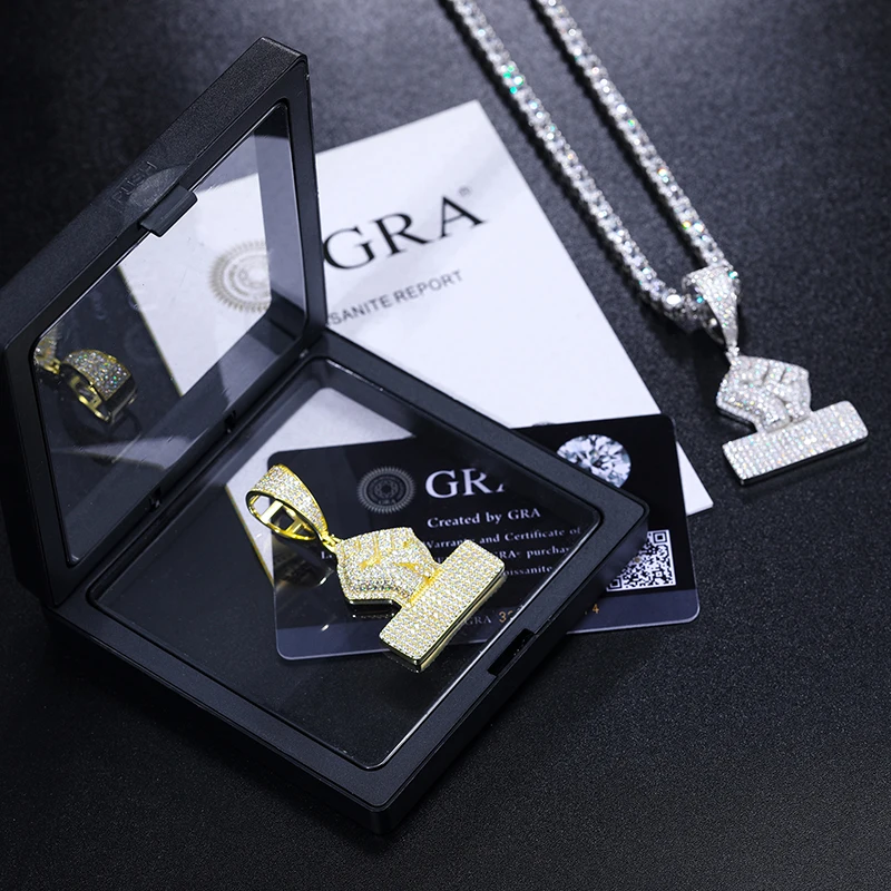 Punk Style Necklaces Trendy Hip Hop Chains with Moissanite