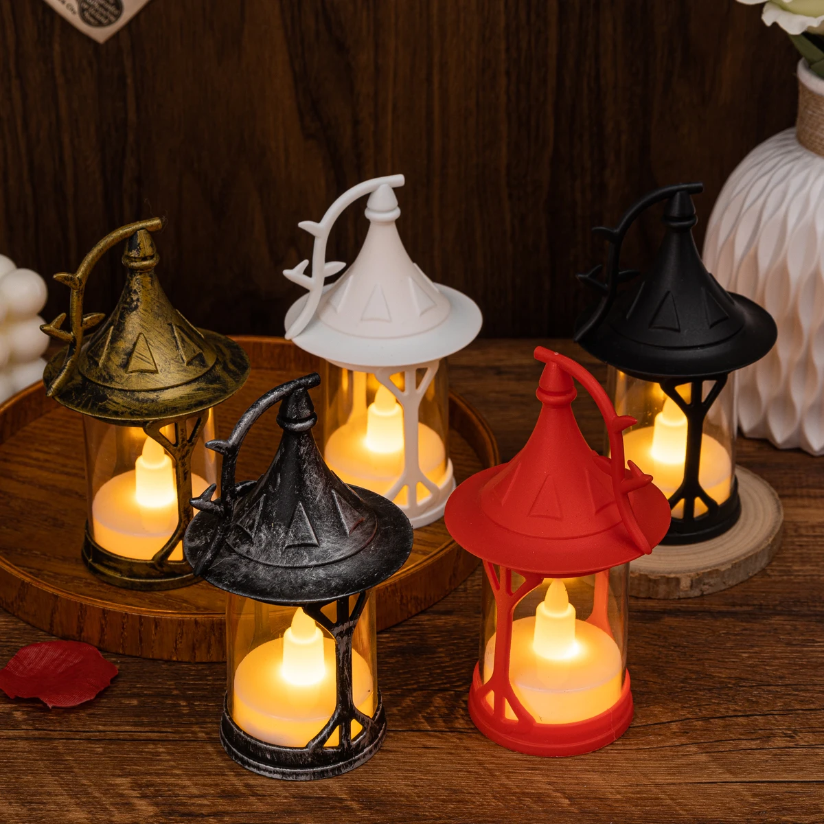 product plastic magic hat wind light flameless led candle wind light halloween festival decoration home decor party atmosphere light-30