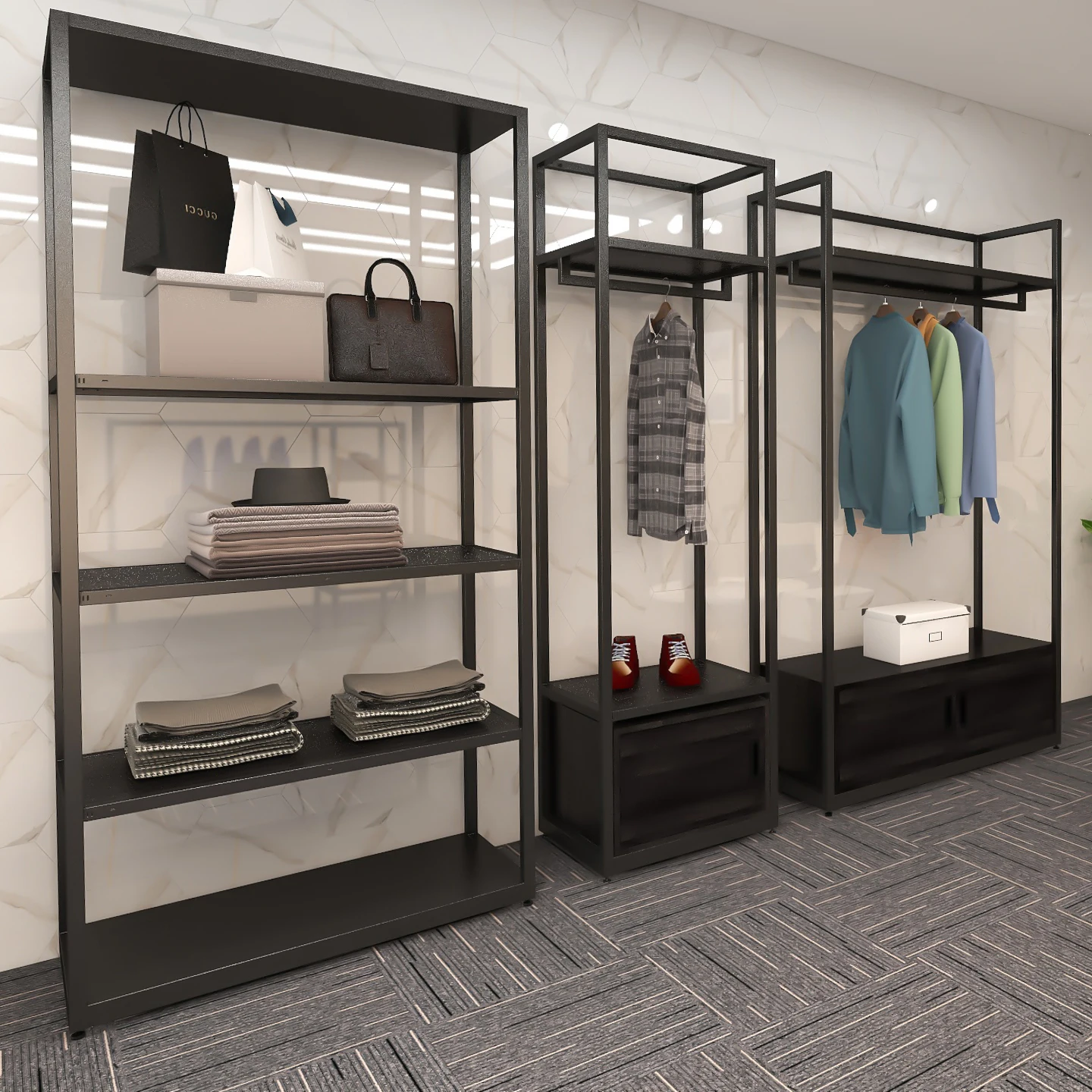 Modern Luxury Display Rack - 201 Stainless Steel