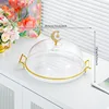 Transparent X-shaped PET disc with moon and star cap