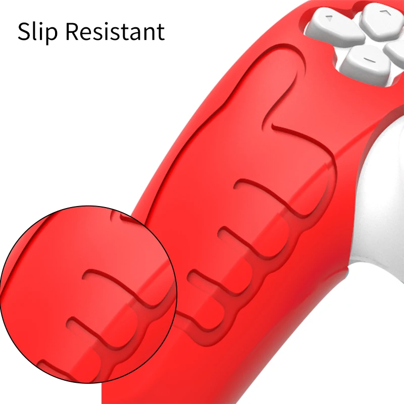 PS5 Controller Skin, Anti-Slip Thicken Silicone Protective Cover Case for Playstation  5 Gamepad Joystick with 6 Thumb Grip Caps 