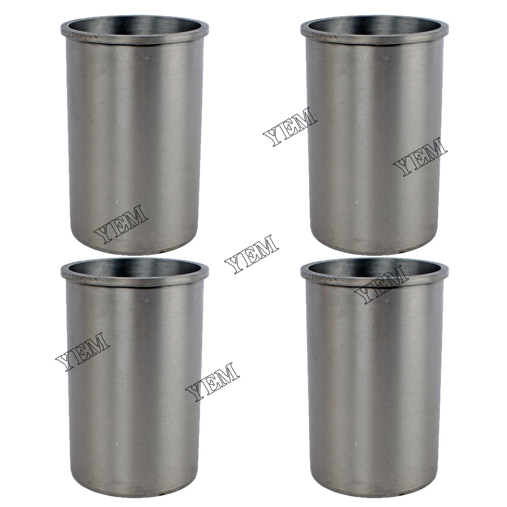 Diesel Engine Machinery Engine New 4 Pieces Cylinder Liner Liner Kit for KUBOTA V3600 V3600-E3B Engine