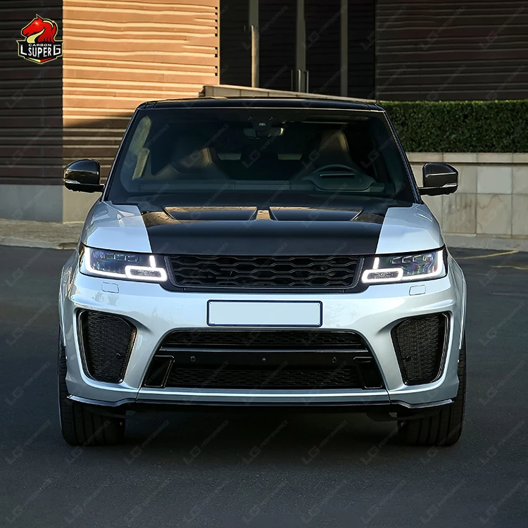 2022 SVR Style Body Kit for Range Rover Sport 2014-2017 with Front Rear Bumepr Side Skirts Fender Headlights Taillights