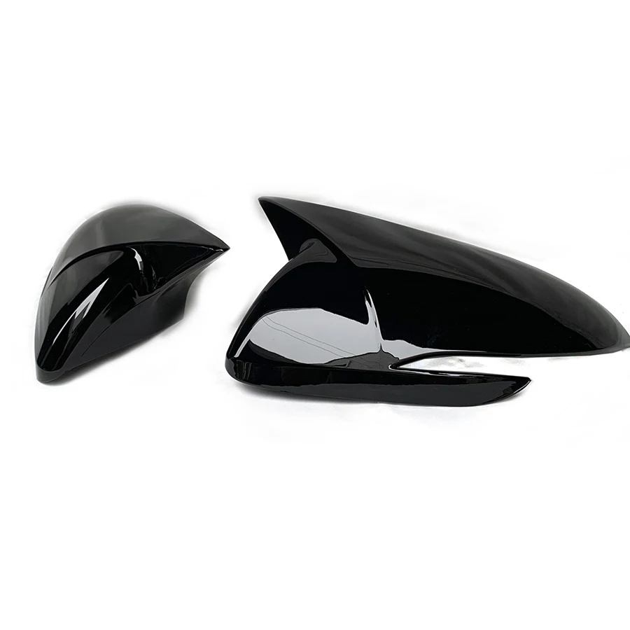 product door side mirror cover for hyundai elantra ad 2016   2020 2017 2018 2019 sticking abs gloss black rearview mirror-6