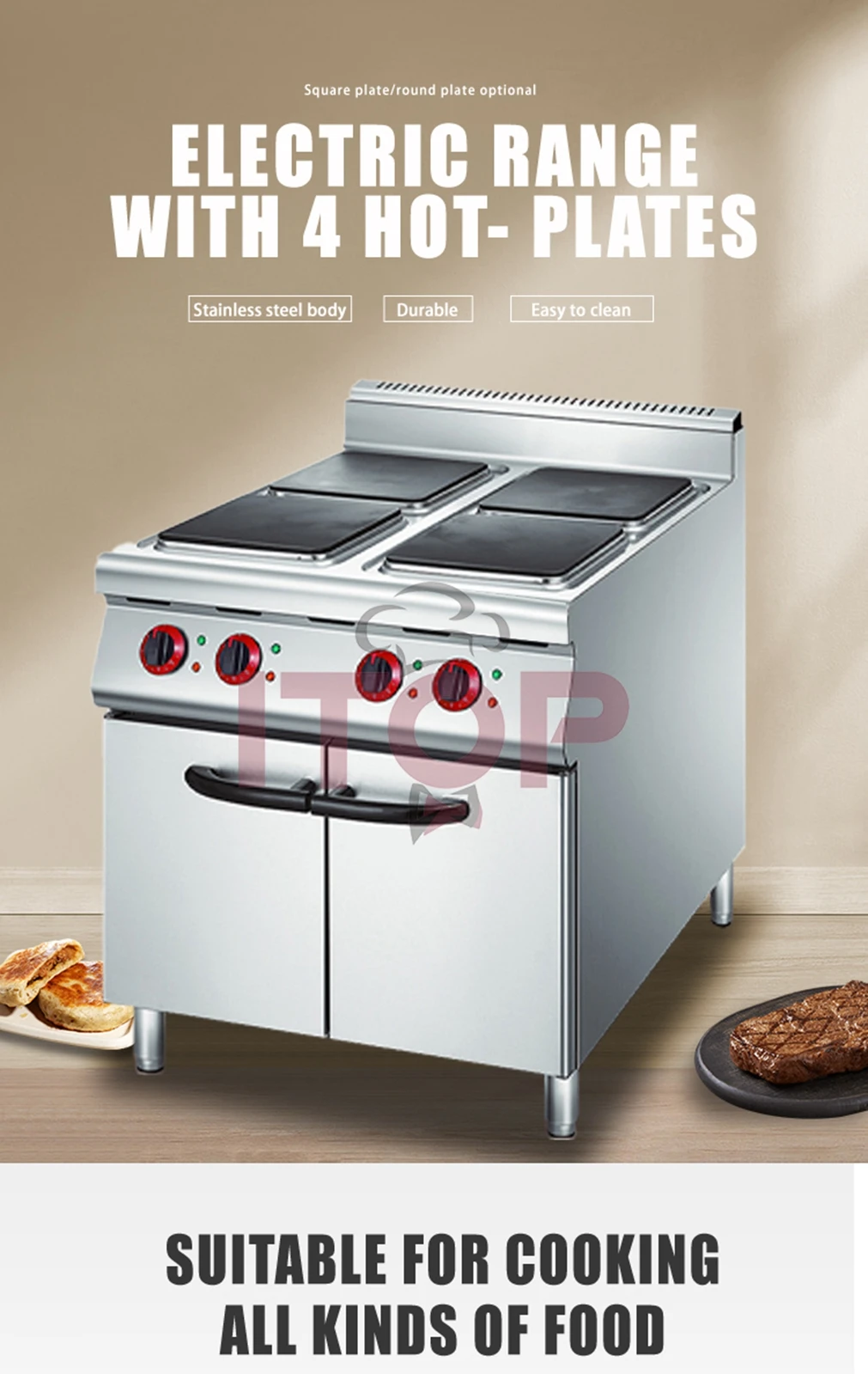 Commercial Electric Cooker Hot Plate Kitchen Equipment Stainless Steel