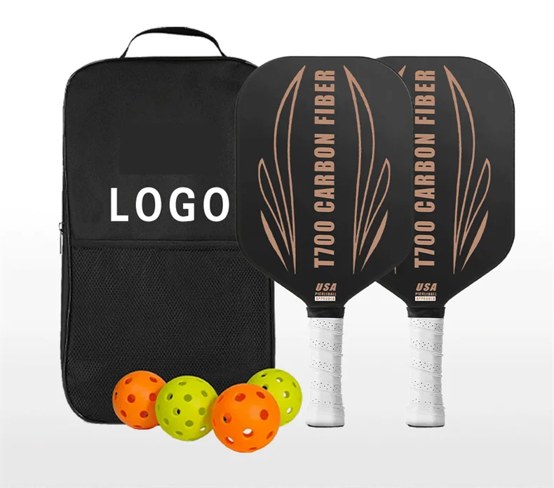product custom print high quality carbon fiber training pickleball paddle edgeless honeycomb usapa approved racket-5