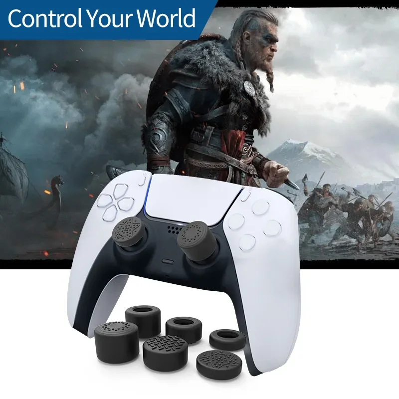 8-Pack Silicone Controller Thumbstick Grips For Xbox Series X|S, PS5, PS4, Xbox One - Comfort Pads, Multi-Colored