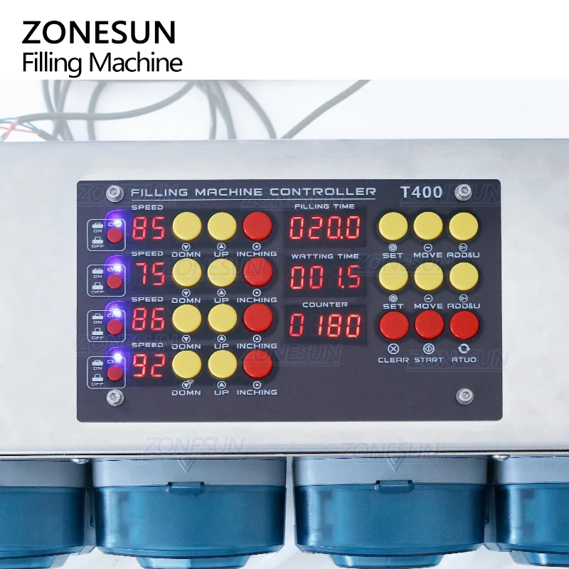 ZONESUN ZS-DTPP100C4 Peristaltic Pump Small Bottle Vial Essential Oil Perfume Eyedrops Liquid Filling Machine With Conveyor - Image 2