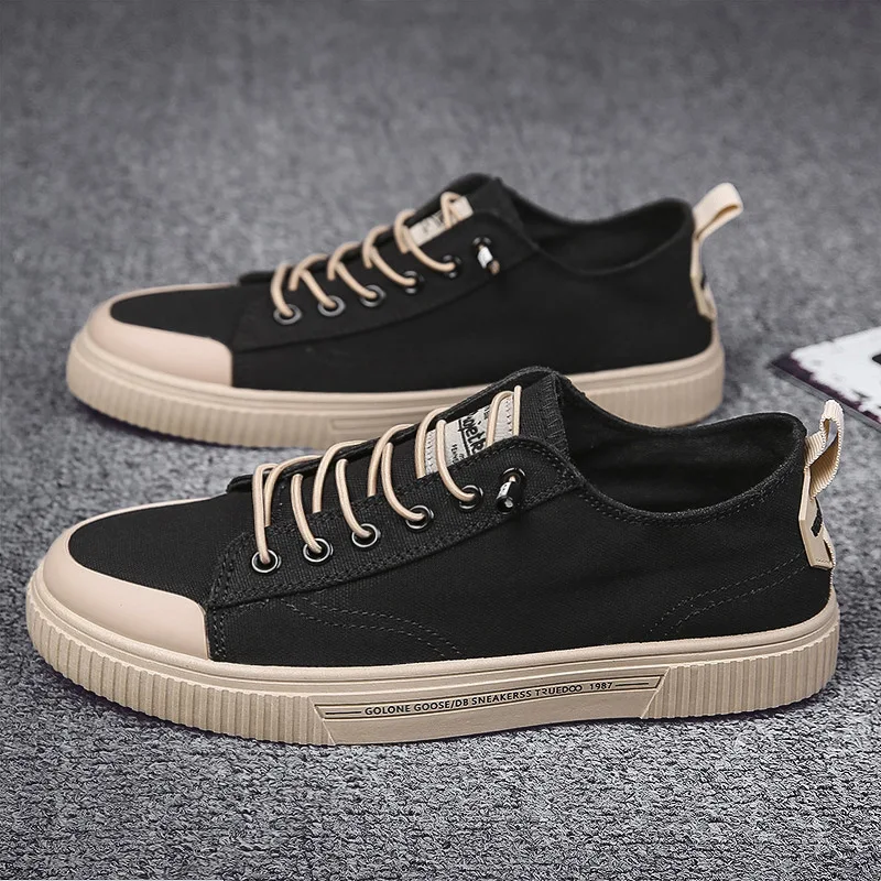 Low Cut Canvas Shoes Breathable Men's Trend 2026 Summer New Wild Trend Board Shoes Korean Casual