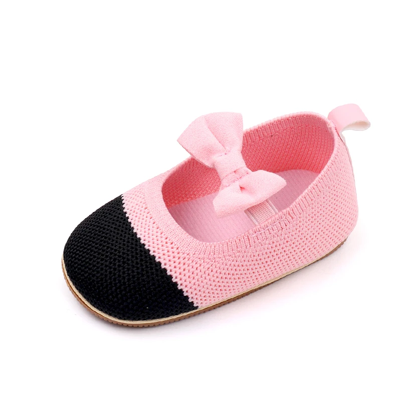 Spring and Autumn Color-matching Mesh Bow Soft Soled Baby Toddler Shoes for Girls supplier