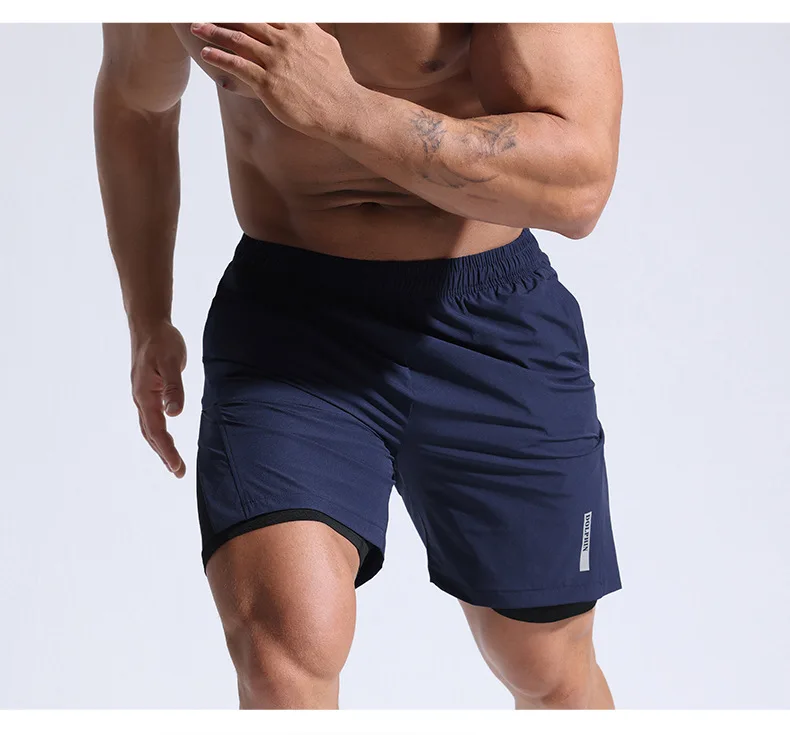 Men's Casual Shorts Solid Color Custom Printed Sports five Fiess Beach Pants Breathable Mesh Basketball Shorts73_voghion.com