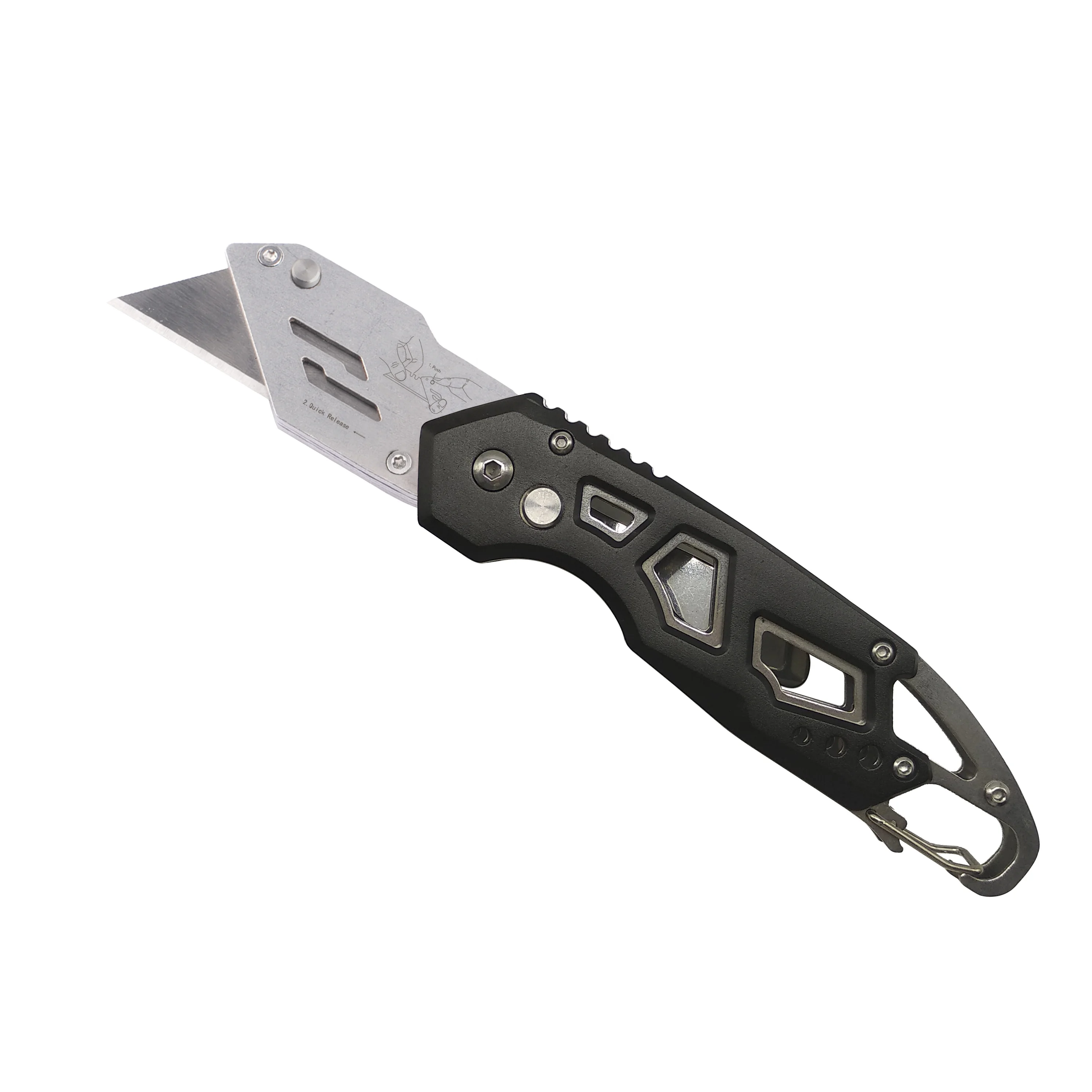 Heavy Duty Box Cutter Pocket Folding Retractable Blade Utility Knife