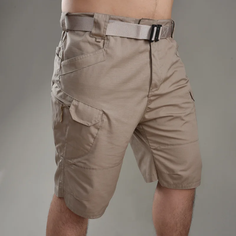Summer Camouflage Plus Size 6 Pocket Waterproof Quick-Drying Half Pants Outdoor Training Tactical Cargo Shorts For Men845_voghion.com
