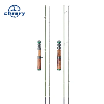 Natural Paulownia Wood Carbon Fishing Rod Set 3-Section Soft Tune with LS Guides 1.44m/1.65m Sizes Stream Use – Soft Lure – view 2