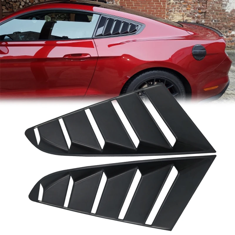 2018 mustang quarter window louvers