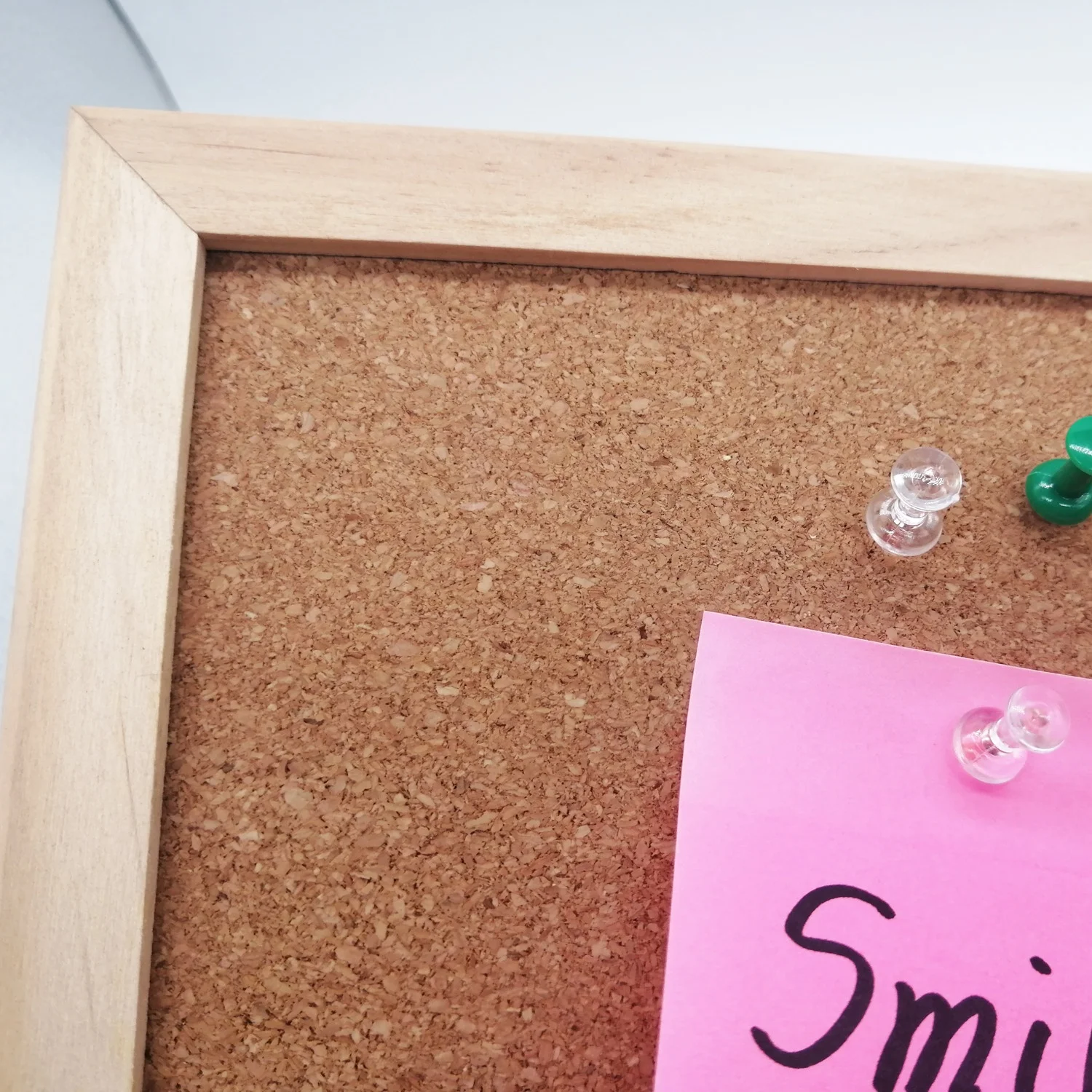 Standard Size 30cm Wooden Frame Cork Bulletin Board Notice Push Pins for Office Home School Message EMDA Brand Model 1540031