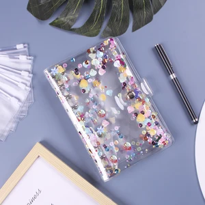 A6 Soft PVC Budget Planner Binder Cash Transparent Budget Loose-Leaf Softcover Notepad