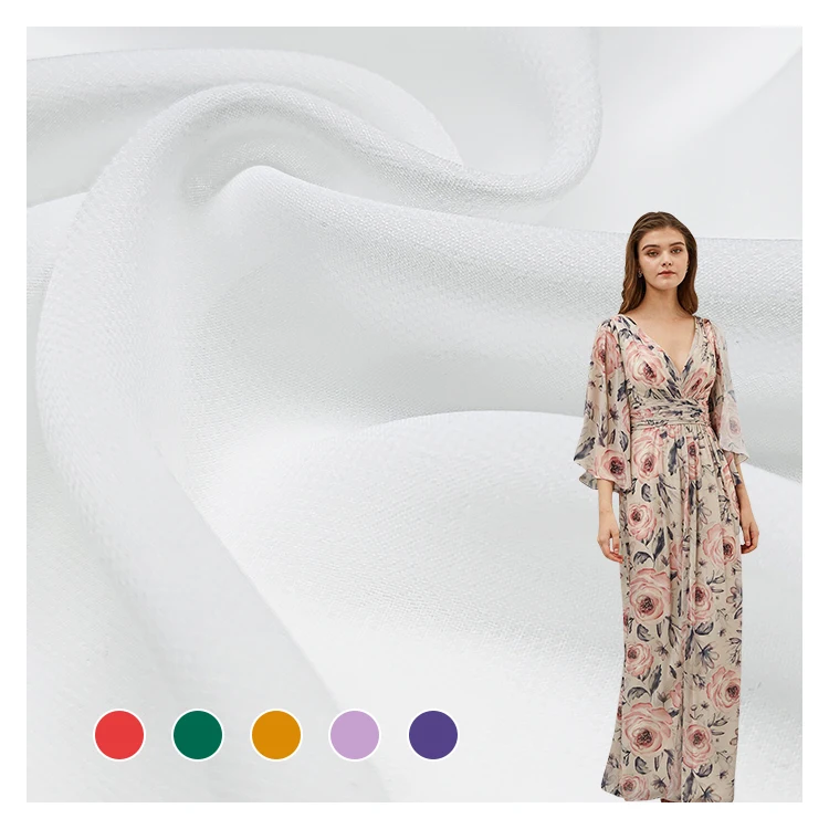New Style PFD/PFP Polyester Fabric Chiffon Material by Roll ,  Good Price 100% Polyester 100D Chiffon Fabric for Sale/