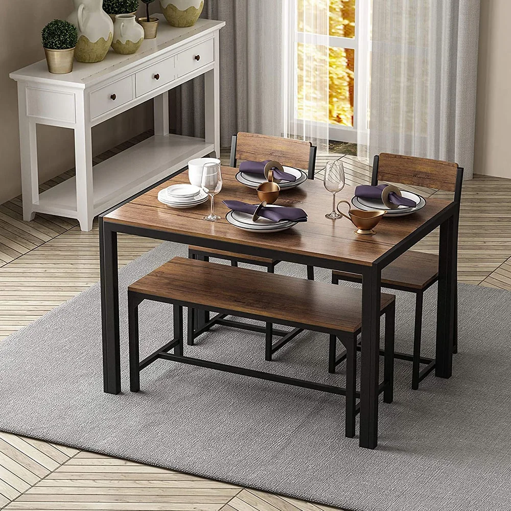 Wholesale Custom Wood and Metal Morden Living Room Furniture Restaurant Dining Table and Chair .jpg