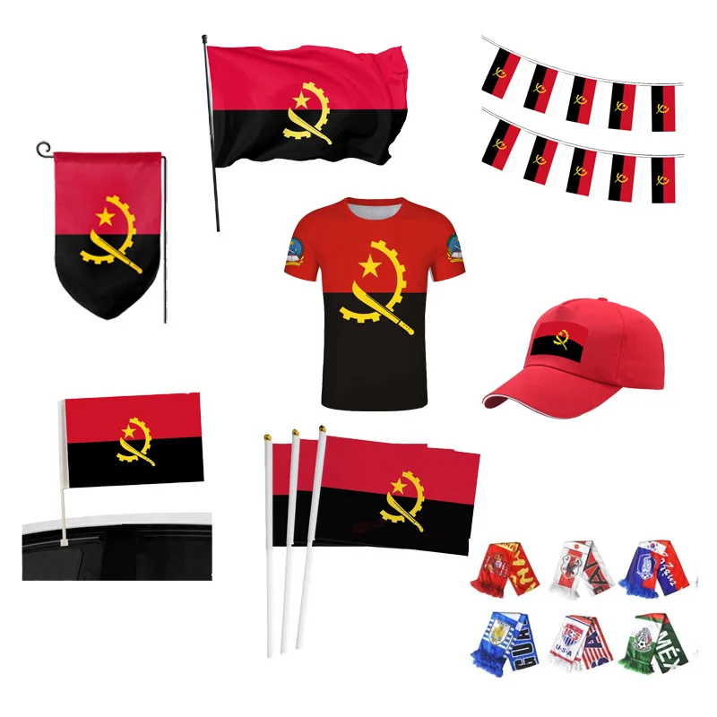Gahumi 3x5 Angola Flag One Stop Election Printing Custom National Angola Flag Embroideder