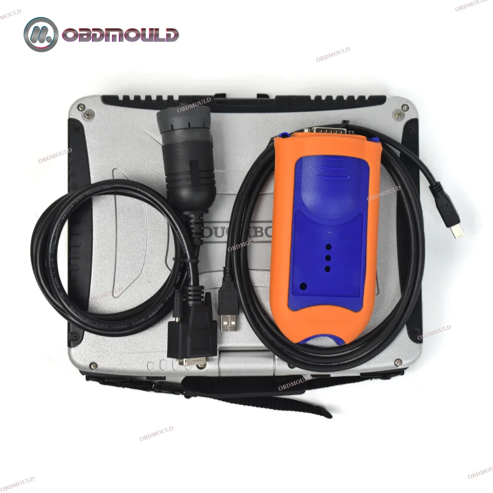 Electronic Data Link Diagnostic Tool for EDL V2 Construction Heavy Equipment Truck Diagnostic Scanner Tool With Cf19 Laptop