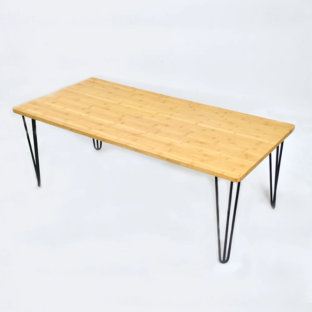 Изящная настольная Экологически чистая бамбуковая панель «сделай сам» для настольного стола, с ножками