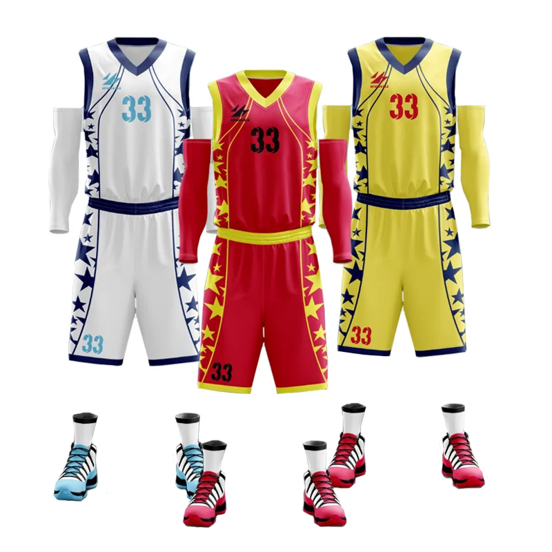 High Quality Custom Sublimated Basketball Jersey Set Team Wear