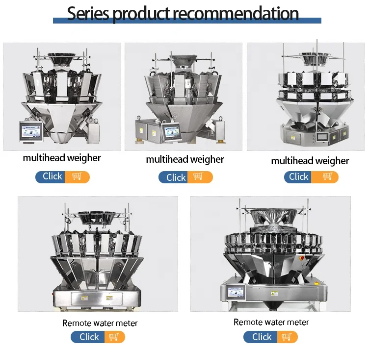 Fully Automatic Salad Weighing Machine 10 14 Mini Multihead Weigher Packing Machine for Nuts Chips