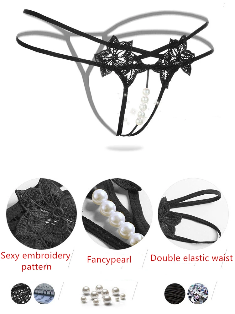 Cheap Women Sexy Underwear Lace Embroidery Panties Erotic G String Thongs Mature Womens Panties 4440
